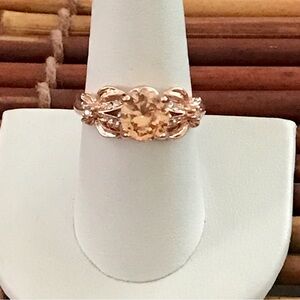 Solitaire Rose Gold Color Ring size 8.5